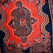 Paire de tapis antiques faits main Senneh persans 52cm x 80cm (années 1900)
