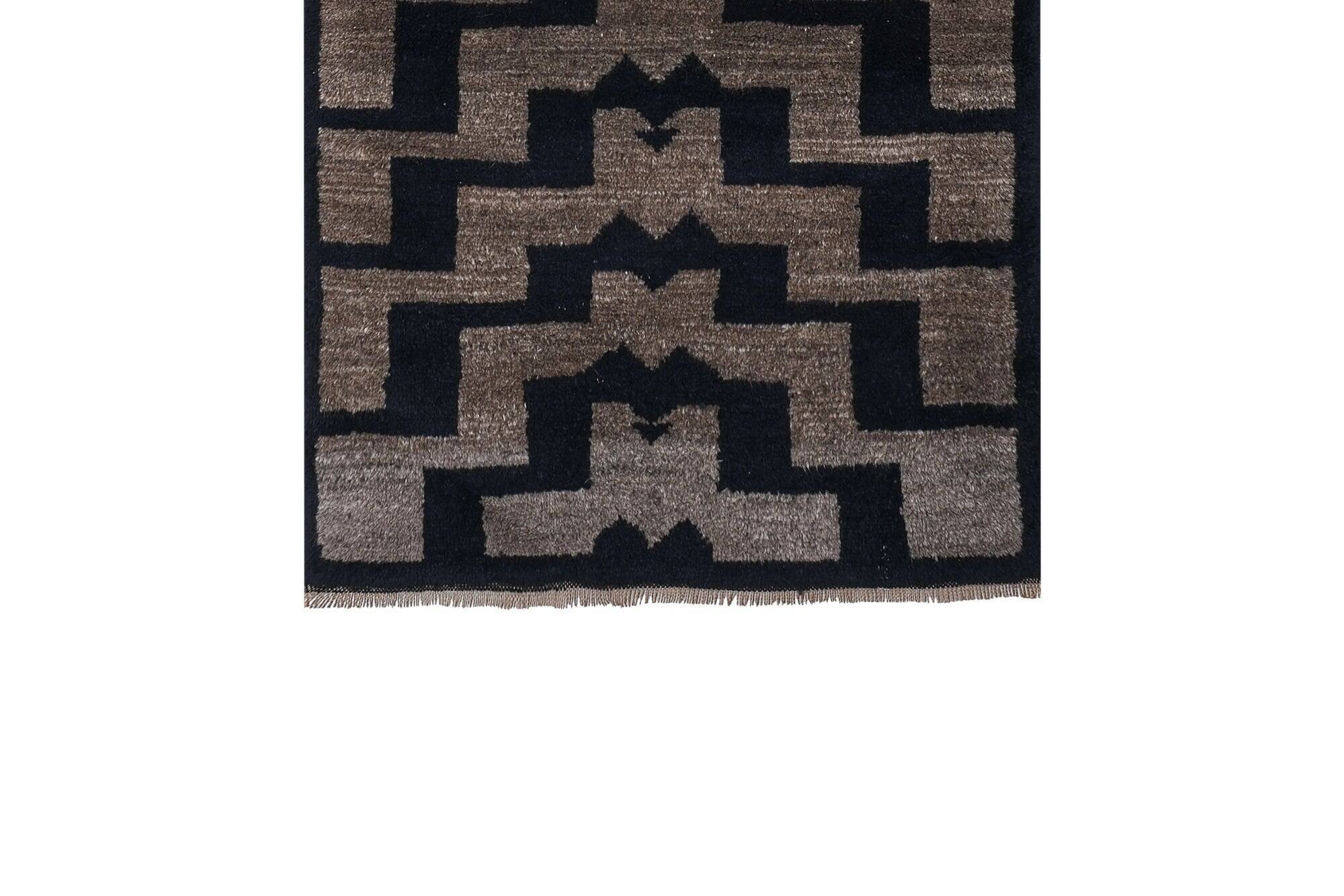 Vintage Turkish handmade rug 85x195 cm