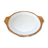 Limoges porcelain dessert dish by A.Blin vintage Vierzon décor