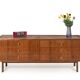 Important sideboard with drawers in teak, Italian design, 1960s.