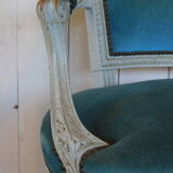 Patinated Louis XV style armchairs (pair or individual)