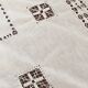 Net-style embroidered cotton tablecloth.