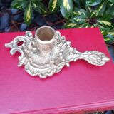 Brass cellar rat candle holder