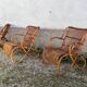 Trio de 3 fauteuils chaises rotin bambou vintage 1950