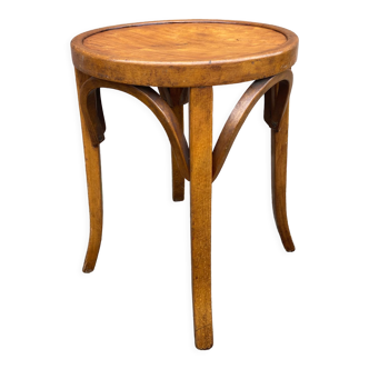 Baumann curved wood stool 60s