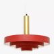 Red Scandinavian lamp, Denmark 1960s