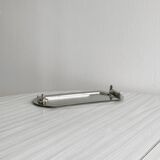 Shiny metal foie gras dish