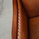 Unique, stately, comfortable sheepskin Art Deco design armchair