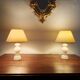 Pair of vintage alabaster lamps