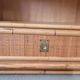 Pair of bedside tables in rattan bamboo and vintage canning Dal vera
