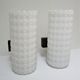 Pair of opaline wall lamps cylinder and metal years 50-60