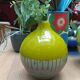 Green ceramic vase with stamp