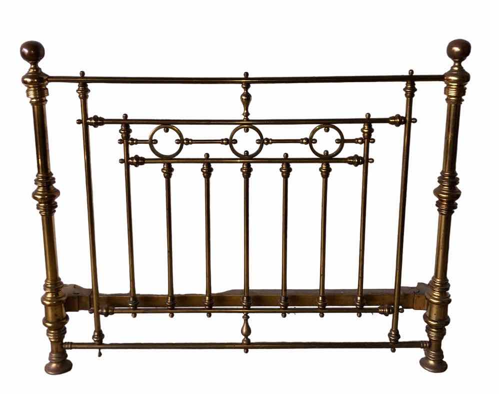 Early 20th century brass bed