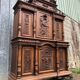 Antique Henri II style solid walnut sideboard with 6 doors and 2 drawers