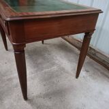 Vintage mahogany desk and leather top