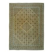 1970s Vintage Persian Handmade Wool Cotton Brown Area Rug 292x392