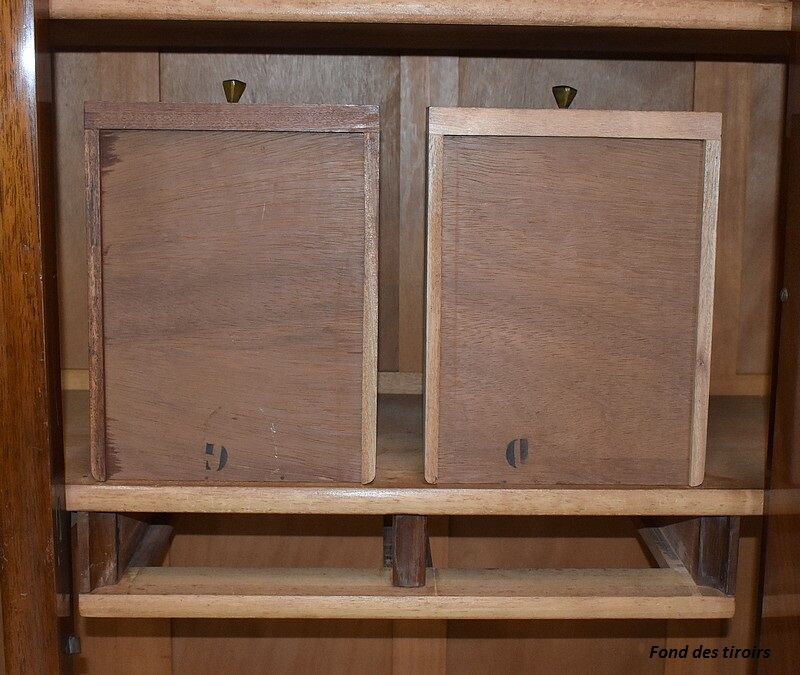 Wardrobe, walnut and mahogany, art deco - 1930 / 1940