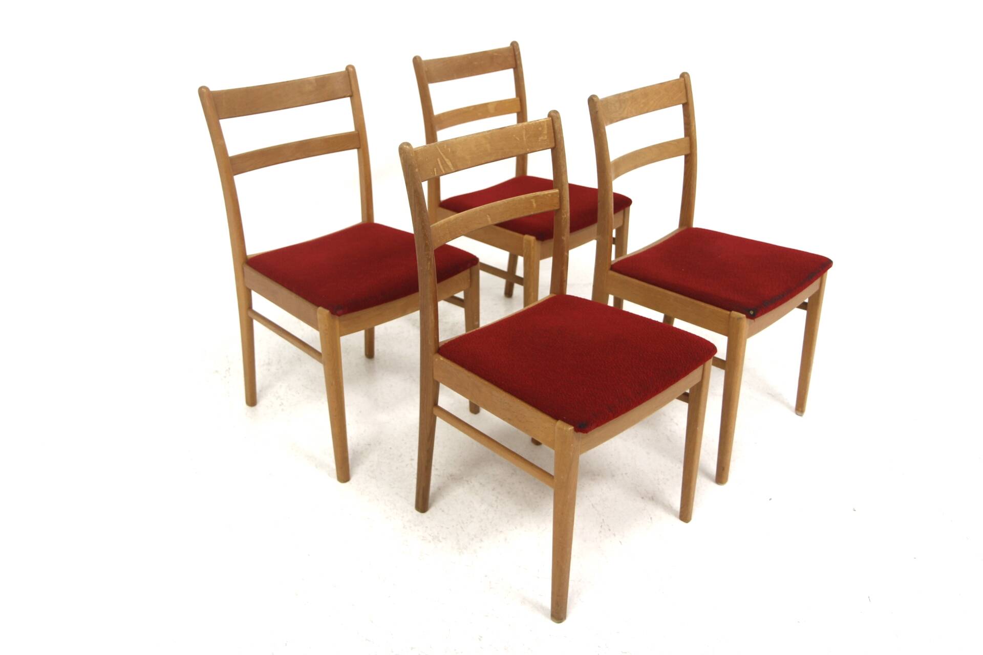 Set of 4 Scandinavian oak chairs, Sweden, 1960