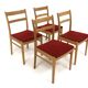 Set de 4 chaises scandinave en chêne, Suède, 1960