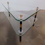 Asymmetrical vintage coffee table side table