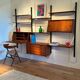Bibliothèque système mural scandinave vintage "Kristen" de Louis Van Teeffe