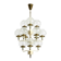 Large 1960s brass and glass tulip ceiling lamp by Hans Agne Jakobsson