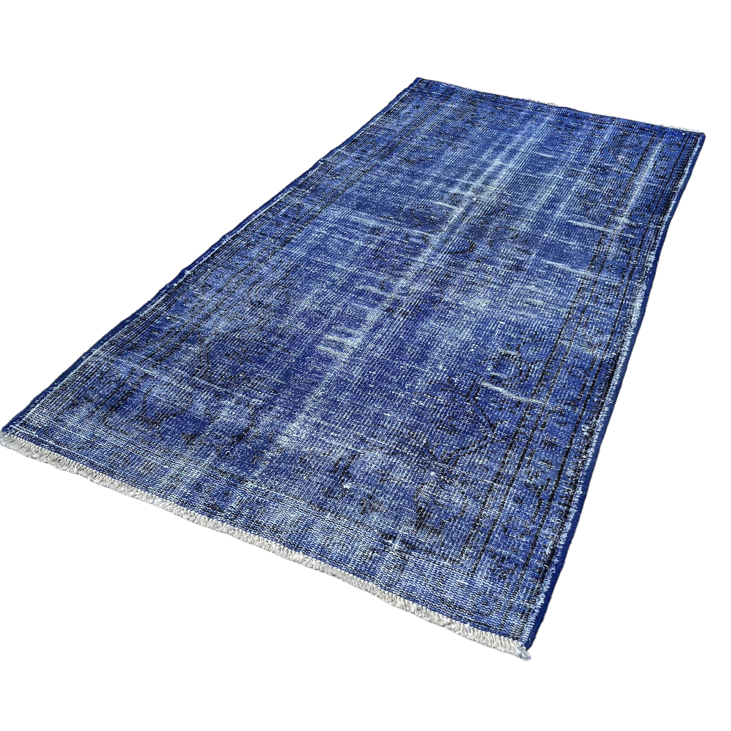 Vintage distressed turkish rug ,196 x 100 cm