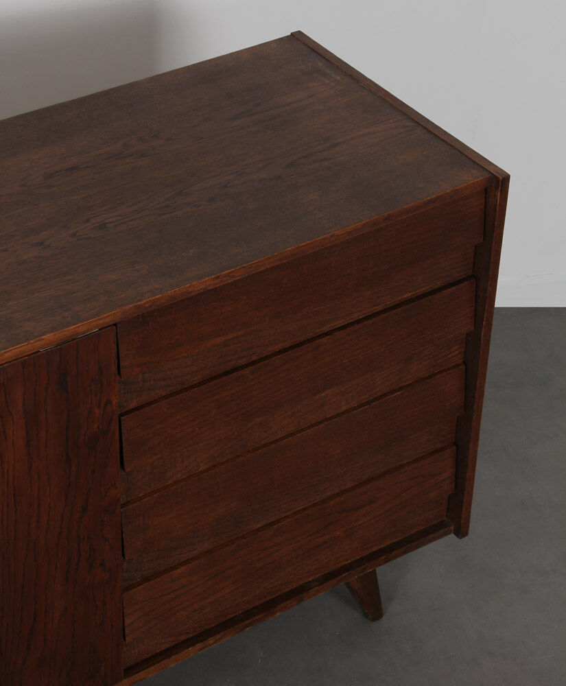 Large dark oak dresser by Jiri Jiroutek, U-460, 1960