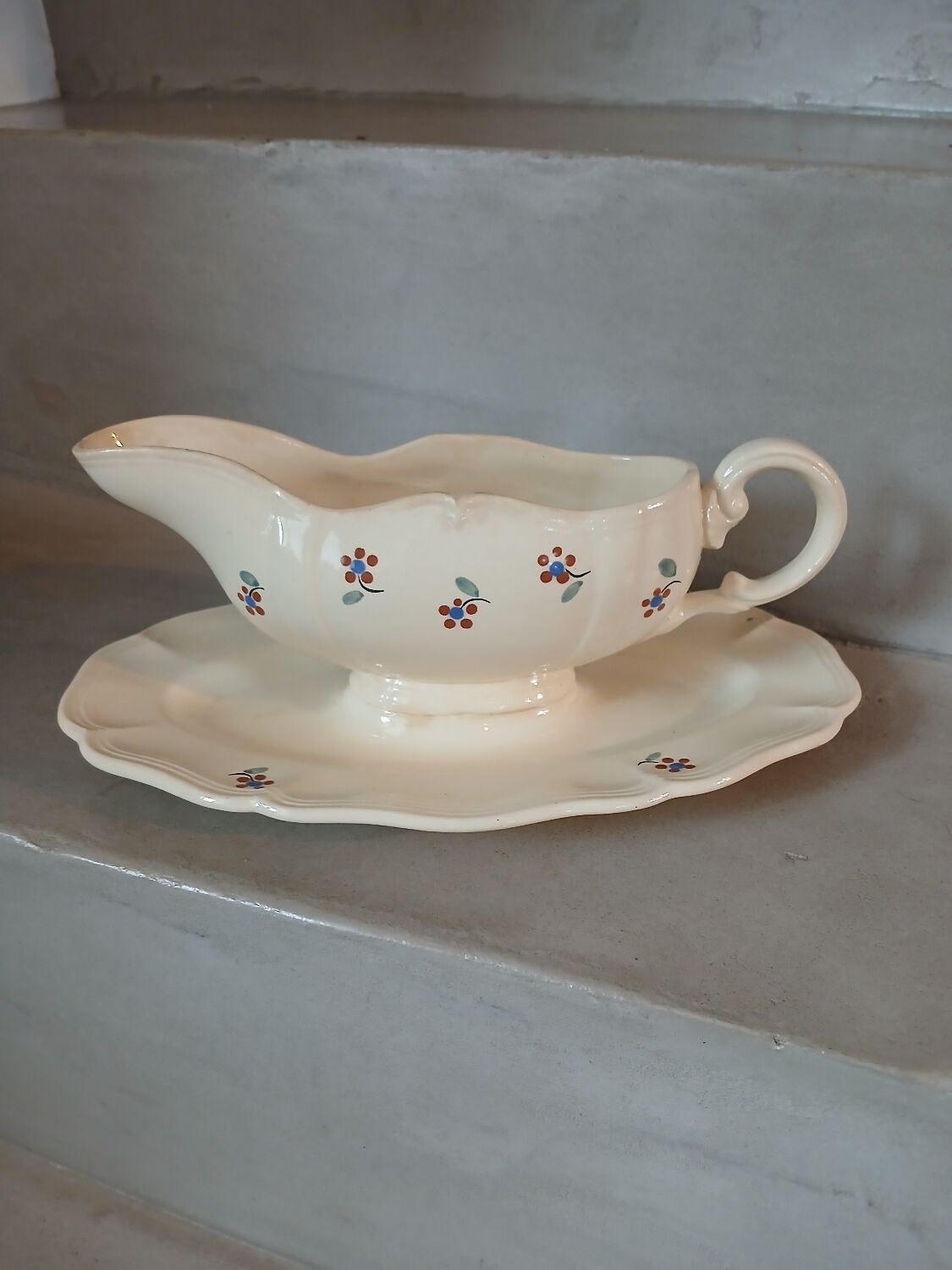 Antique sauce boat from Digoin and Sarreguemines