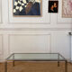 Chrome and glass coffee table from the 70s.