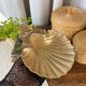 Scallop shell pocket in brass