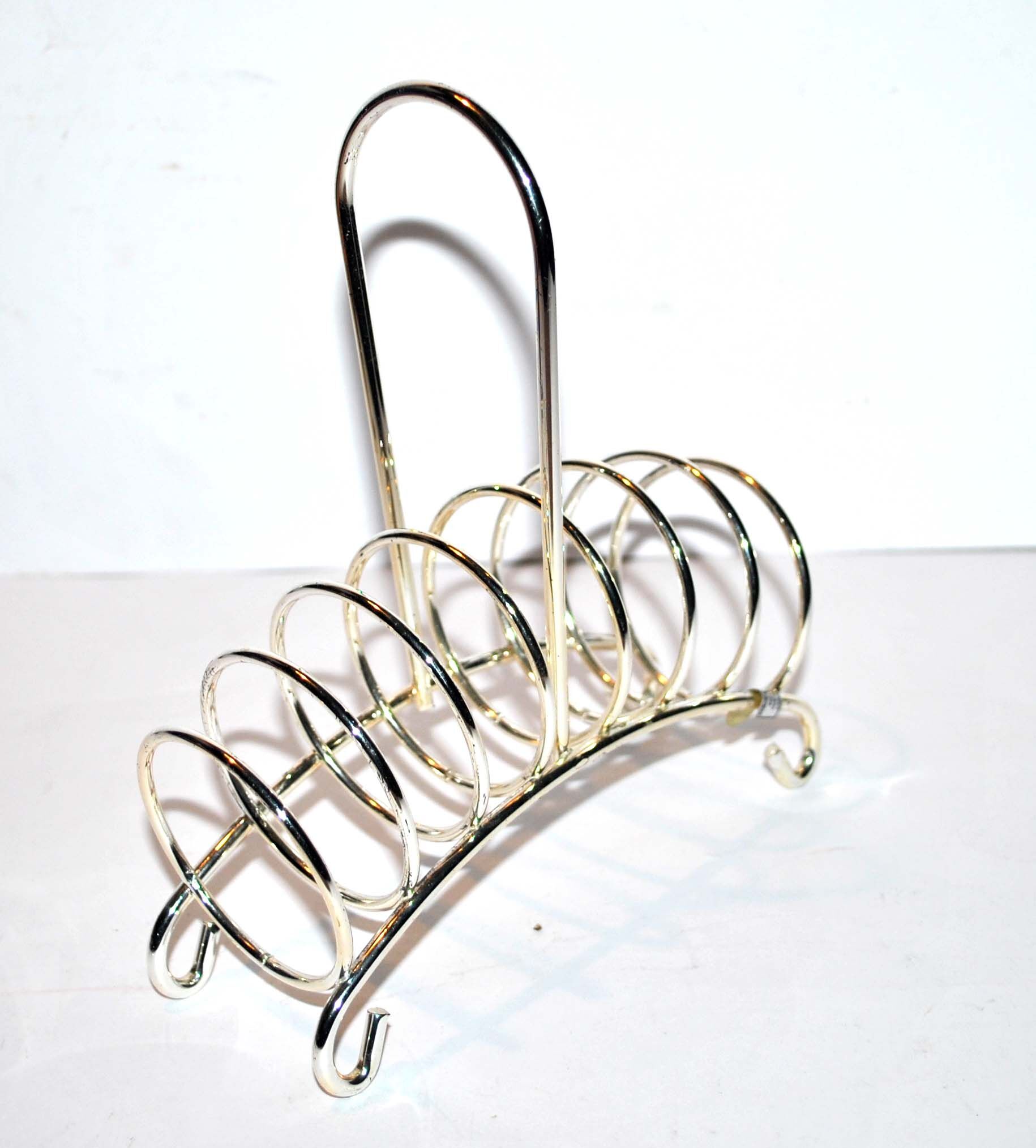 Vintage toast holder in silver metal BMF West Germany