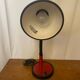 Antique style desk lamp aluminor red metal + black plastic vintage