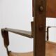Fauteuil curule en fer forgé et cuir