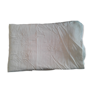 Drap lin monogramme brodé