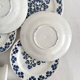 7 pieces of old iron earthenware dinette
