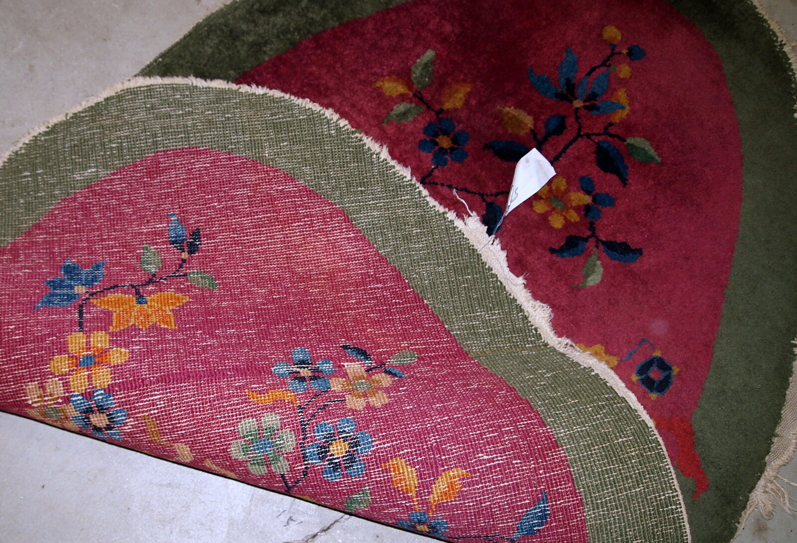 Former carpet oval chinese 89x 150cm, 1920