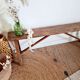 Old country farm bench in wood