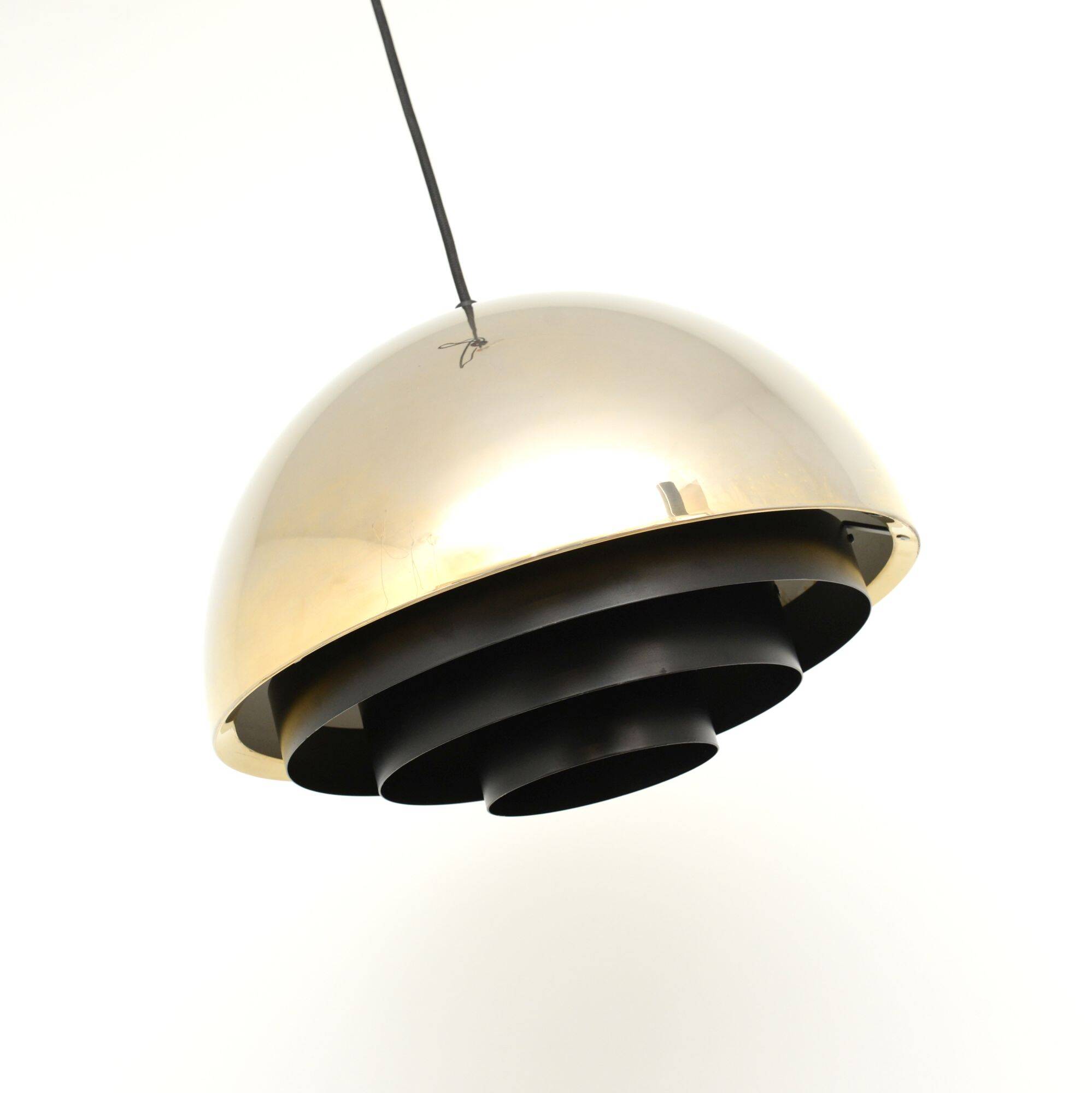 Milieu pendant lamp in 24K Gold, JO Hammerborg , Denmark 60's