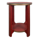 Guéridon Art Déco laqué rouge plateau verre