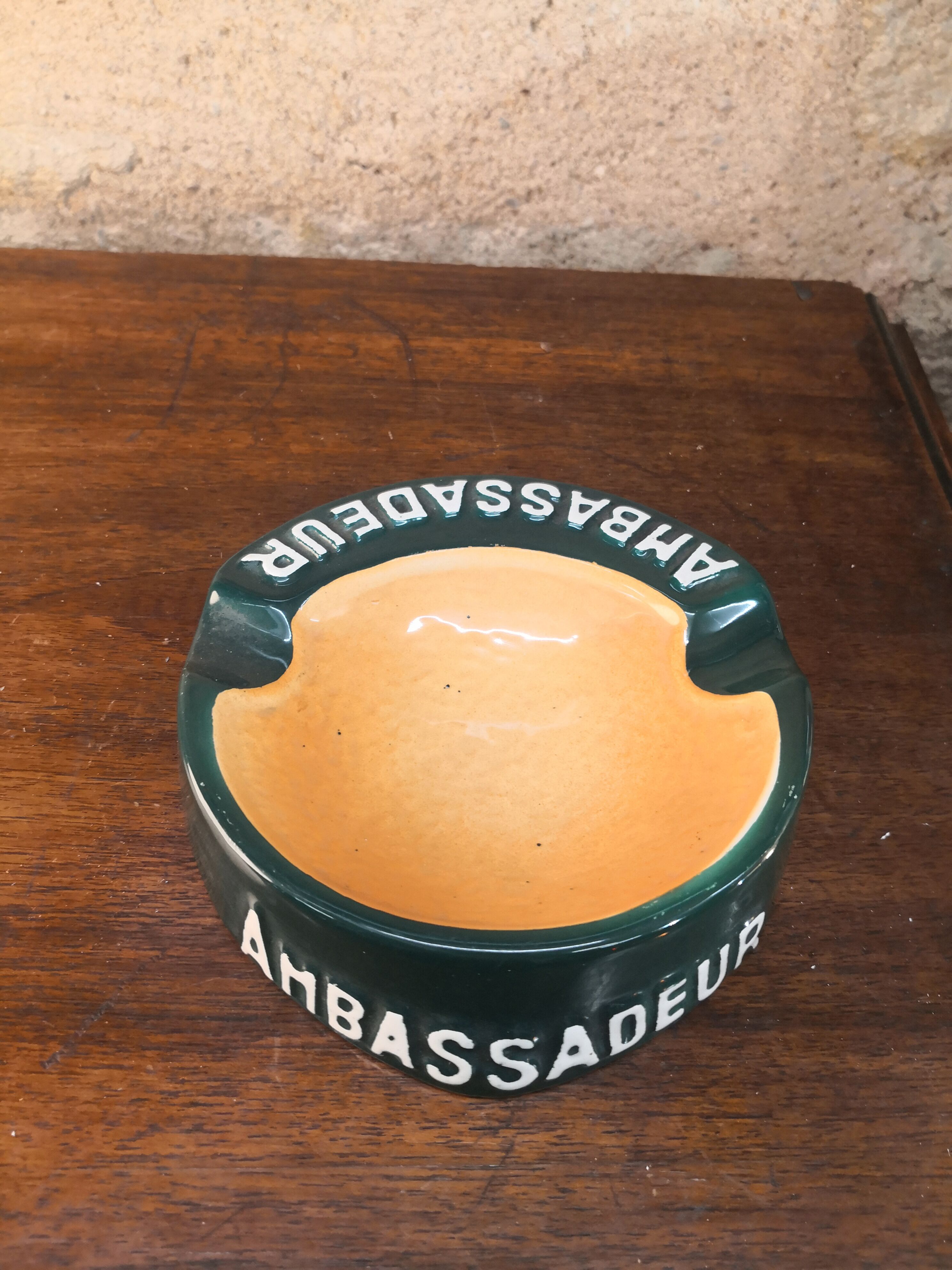 Advertising ashtray Ambassador Cusenier
