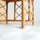 Vintage square rattan side coffee table