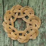 Vintage braided wicker underside