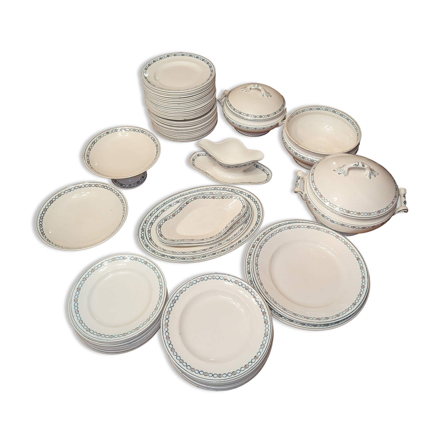 Rare & Important Longwy Table Service – 65 Pieces