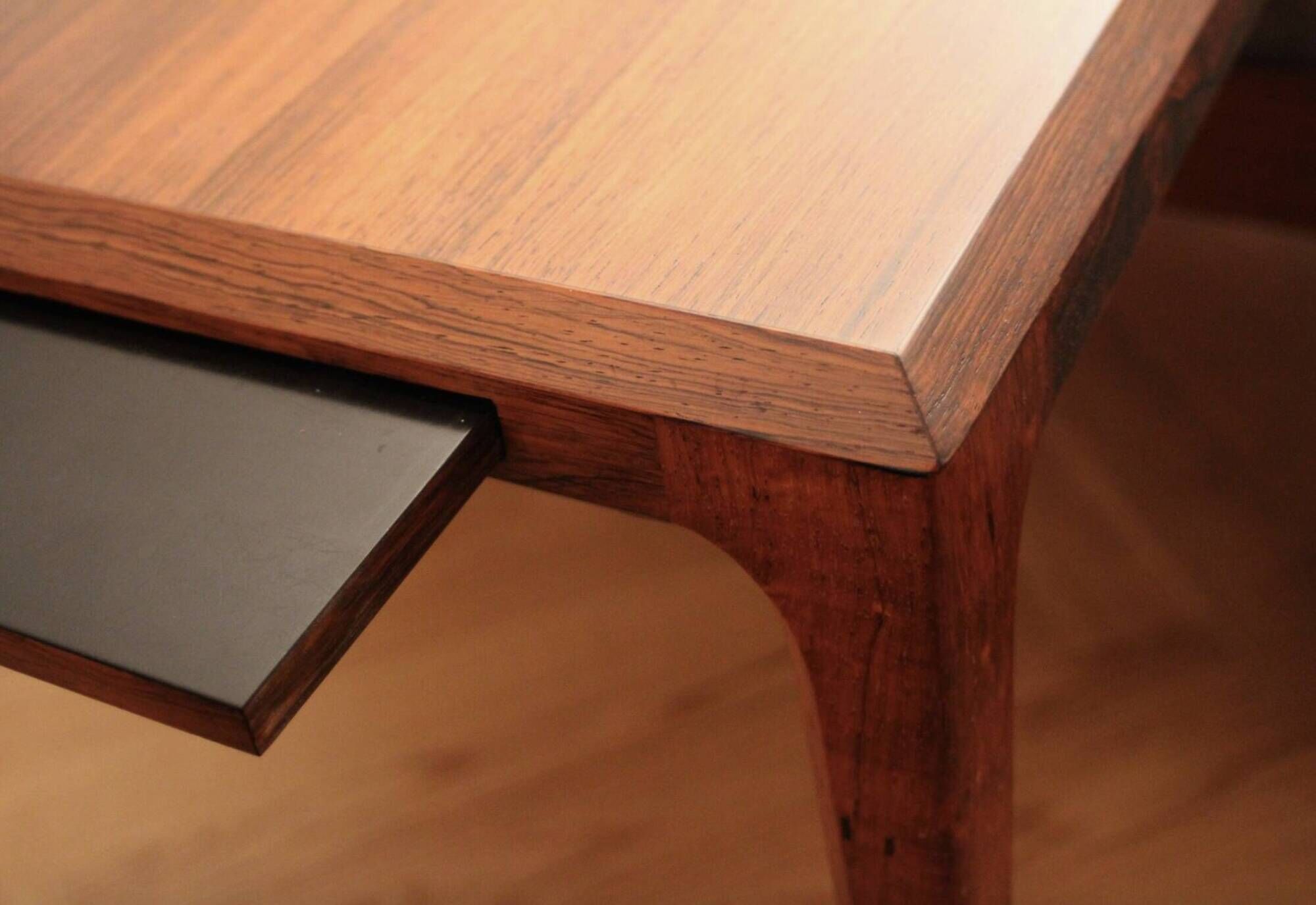 Extendable XL Mid-Century Brazilian Rosewood Coffee Table by Johannes Andersen for CFC Silkeborg