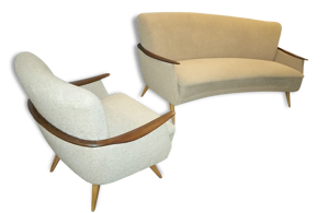 Set canapé arc + 2 fauteuils Danois
