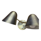 Double brass wall lamp from 1950