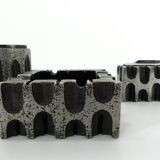 Casper Studioguss 1970s Aluminum Brutalist Smoking Set