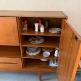 Scandinavian high teak sideboard