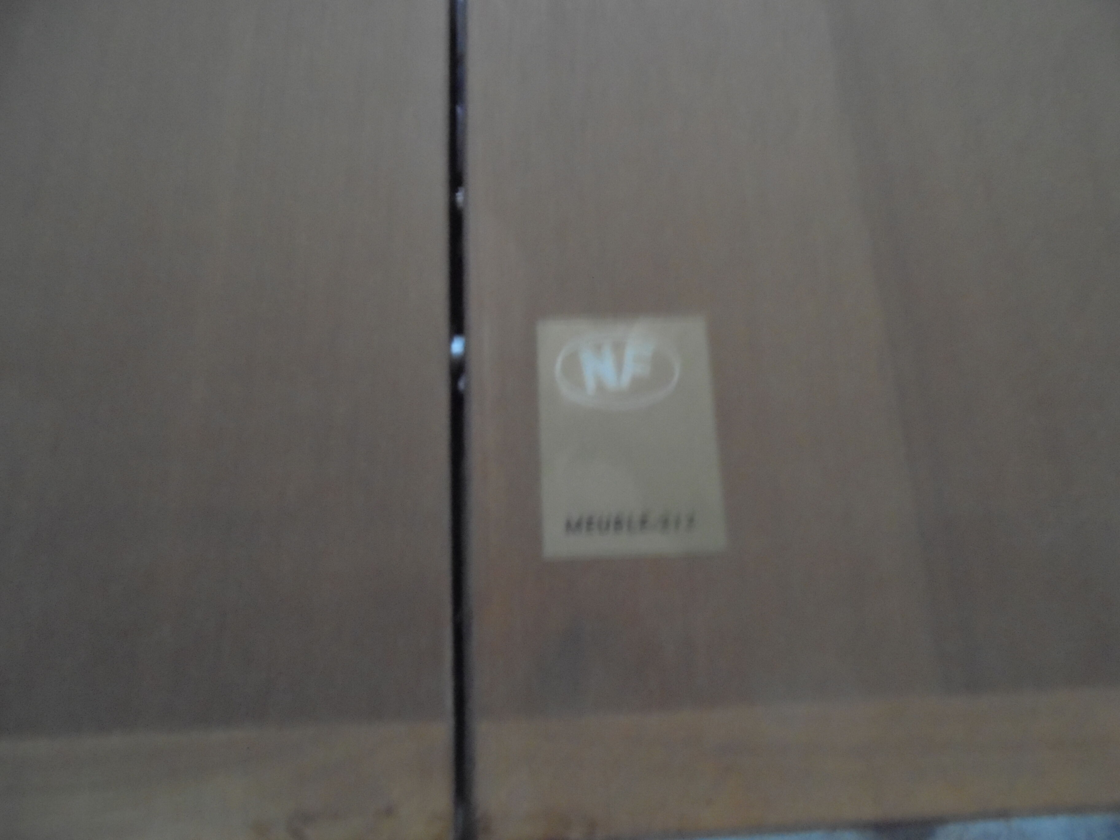 Round table central feet with 2 extensions of the 70s / 80s